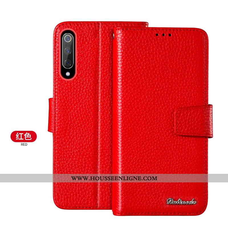 Étui Xiaomi Mi 9 Se Protection Cuir Véritable Carte Tout Compris Noir Petit