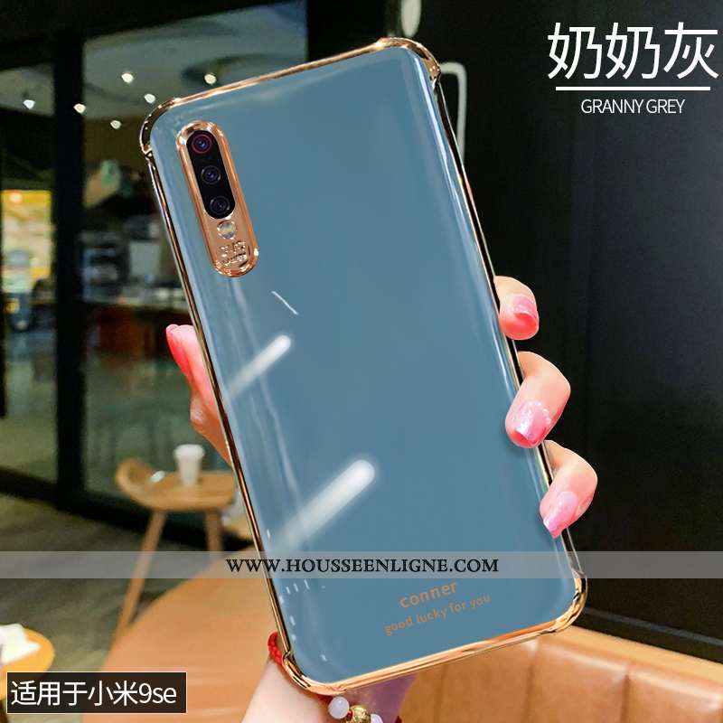 Étui Xiaomi Mi 9 Se Silicone Mode Personnalité Simple Téléphone Portable Créatif Nouveau Blanche