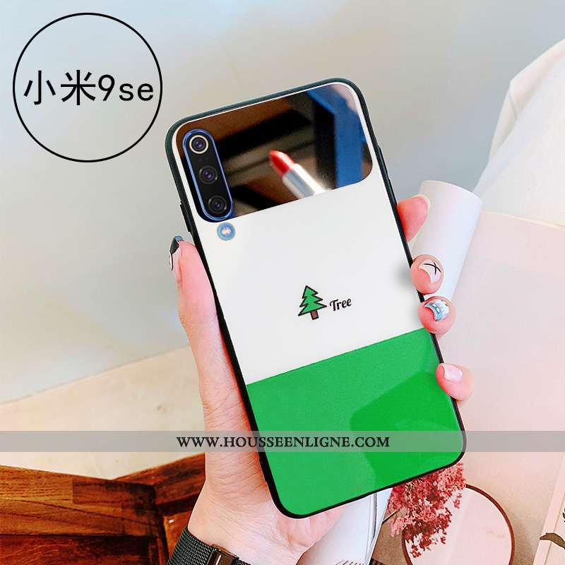 Étui Xiaomi Mi 9 Se Verre Personnalité Petit Net Rouge Coque Simple Téléphone Portable Blanche