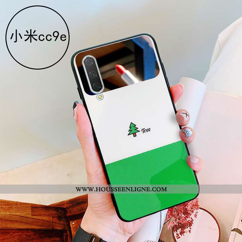 Étui Xiaomi Mi 9 Se Verre Personnalité Petit Net Rouge Coque Simple Téléphone Portable Blanche
