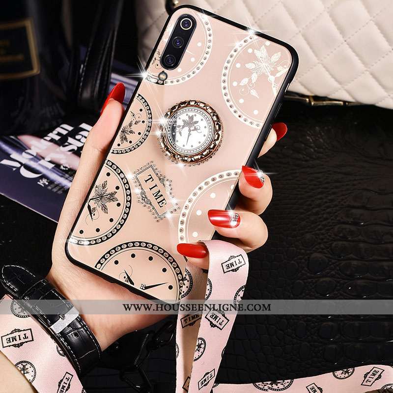 Étui Xiaomi Mi 9 Silicone Protection Petit Coque Net Rouge Verre Argent