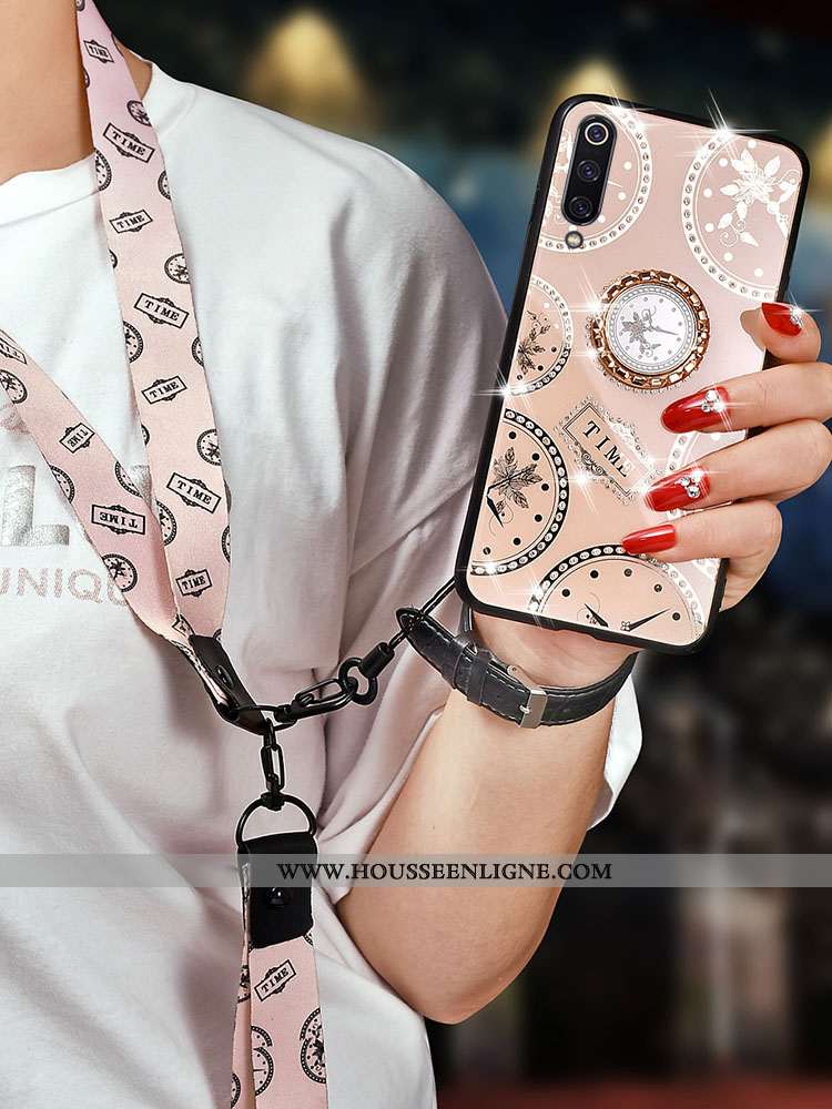 Étui Xiaomi Mi 9 Silicone Protection Petit Coque Net Rouge Verre Argent