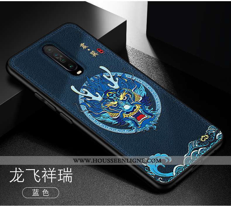 Étui Xiaomi Mi 9t Créatif Gaufrage Incassable Bleu Personnalité Tendance Téléphone Portable