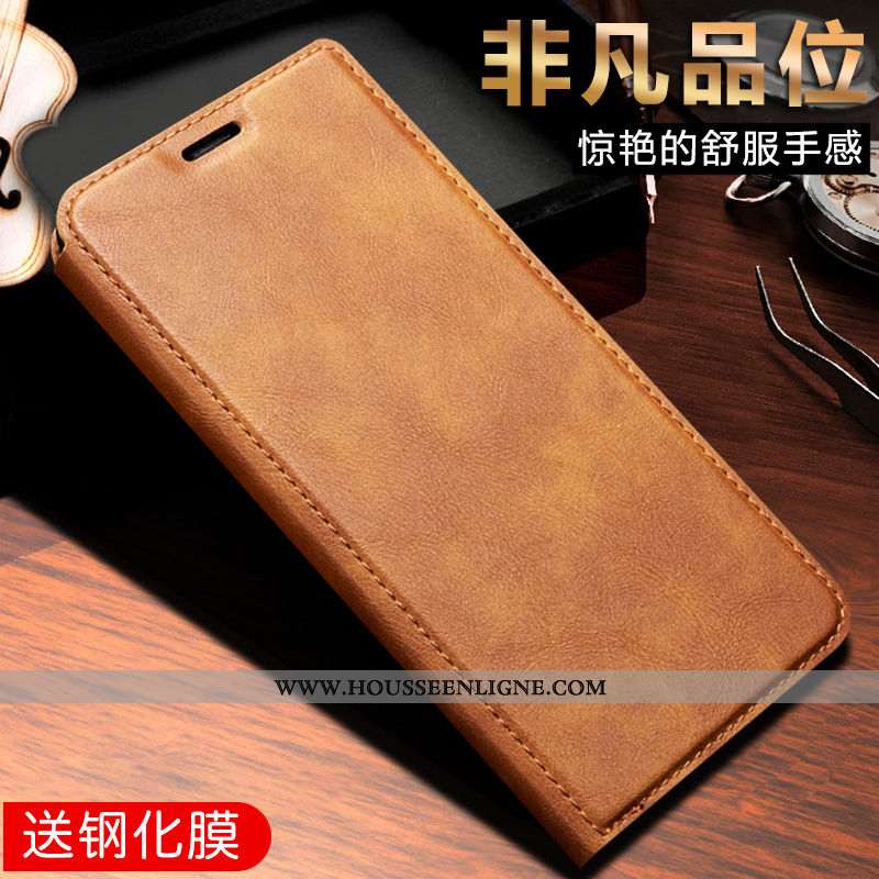 Étui Xiaomi Mi 9t Cuir Protection Téléphone Portable Carte Support Coque Marron