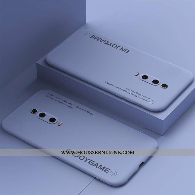 Étui Xiaomi Mi 9t Fluide Doux Silicone Coque Bleu Rouge Protection Légère