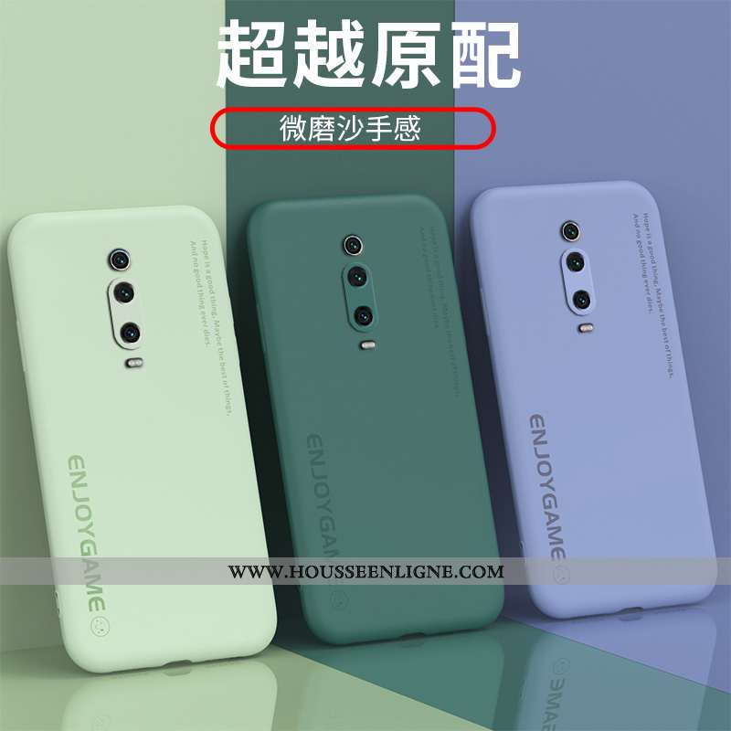 Étui Xiaomi Mi 9t Fluide Doux Silicone Coque Bleu Rouge Protection Légère