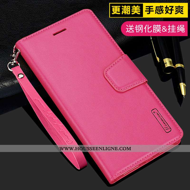 Étui Xiaomi Mi 9t Mode Protection Rouge Téléphone Portable Incassable Coque Cuir Rose