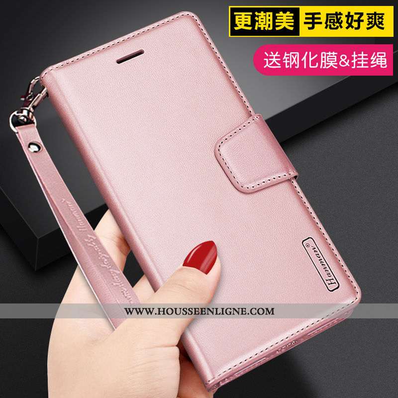 Étui Xiaomi Mi 9t Mode Protection Rouge Téléphone Portable Incassable Coque Cuir Rose