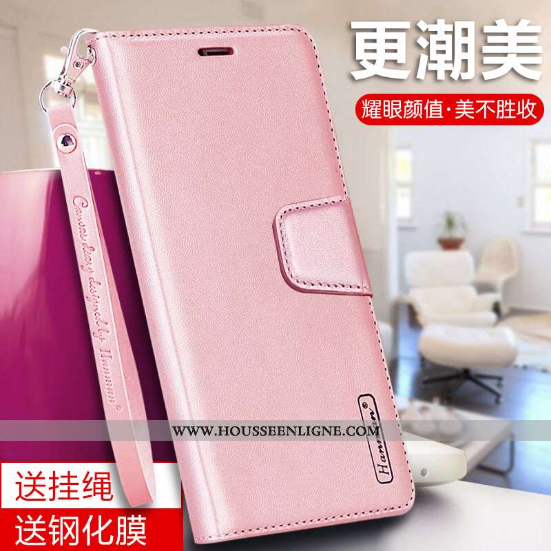 Étui Xiaomi Mi 9t Mode Protection Rouge Téléphone Portable Incassable Coque Cuir Rose