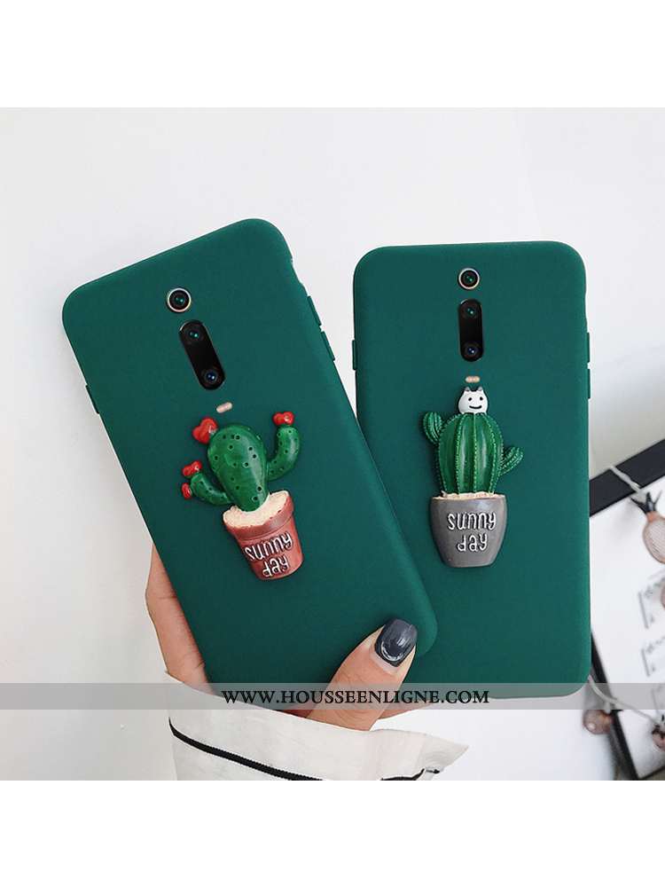 Étui Xiaomi Mi 9t Personnalité Créatif Téléphone Portable Tout Compris Rouge Charmant Petit Verte