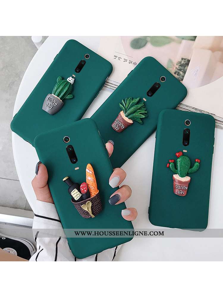 Étui Xiaomi Mi 9t Personnalité Créatif Téléphone Portable Tout Compris Rouge Charmant Petit Verte