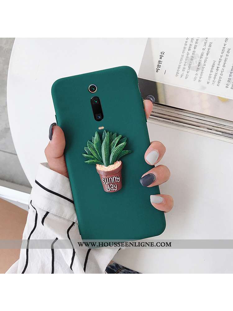 Étui Xiaomi Mi 9t Personnalité Créatif Téléphone Portable Tout Compris Rouge Charmant Petit Verte