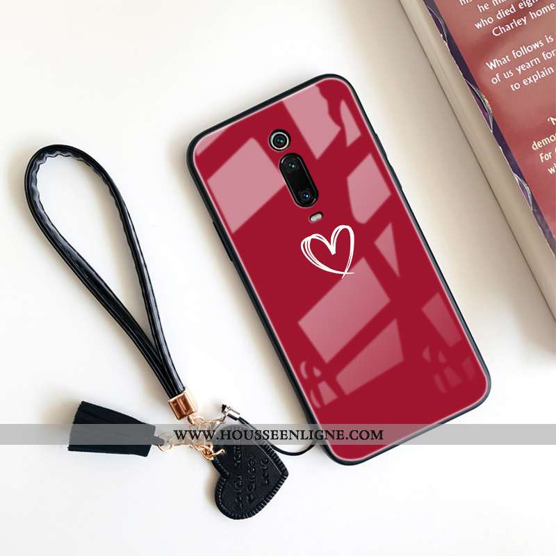 Étui Xiaomi Mi 9t Pro Créatif Fluide Doux Rouge Coque Incassable Noir Téléphone Portable