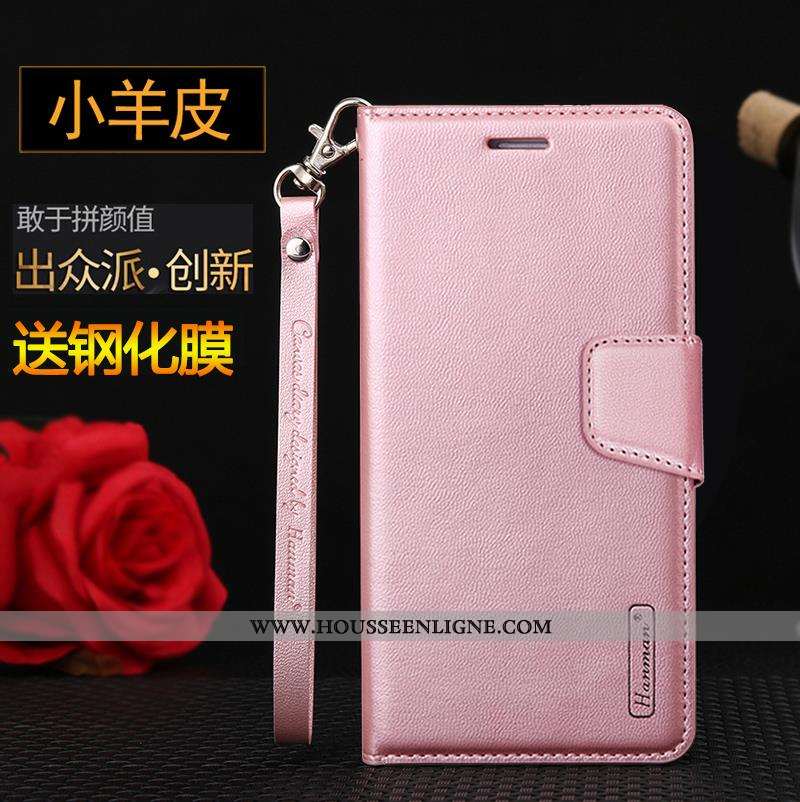 Étui Xiaomi Mi 9t Pro Cuir Véritable Cuir Protection Incassable Téléphone Portable Coque Rose