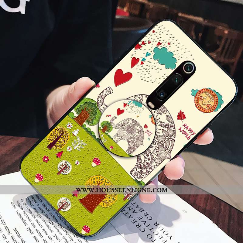 Étui Xiaomi Mi 9t Pro Dessin Animé Charmant Fluide Doux Téléphone Portable Petit Frais Support Verte
