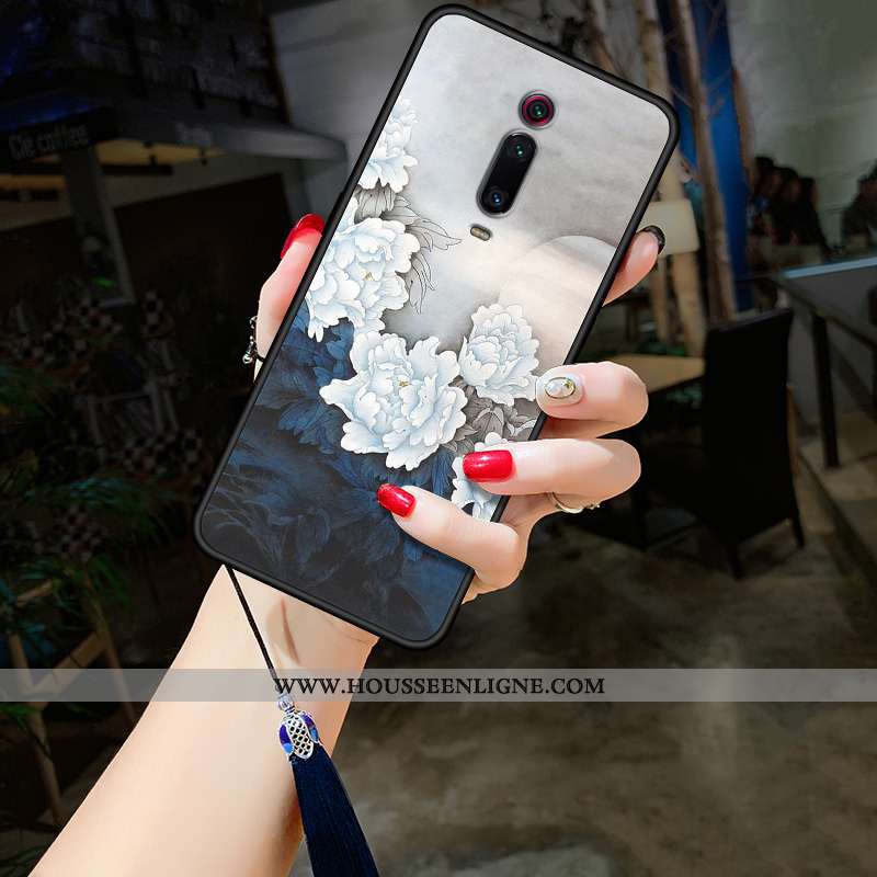 Étui Xiaomi Mi 9t Pro Délavé En Daim Personnalité Créatif Fluide Doux Vert Rouge Verte