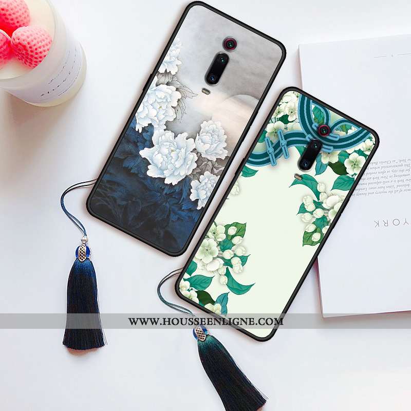 Étui Xiaomi Mi 9t Pro Délavé En Daim Personnalité Créatif Fluide Doux Vert Rouge Verte