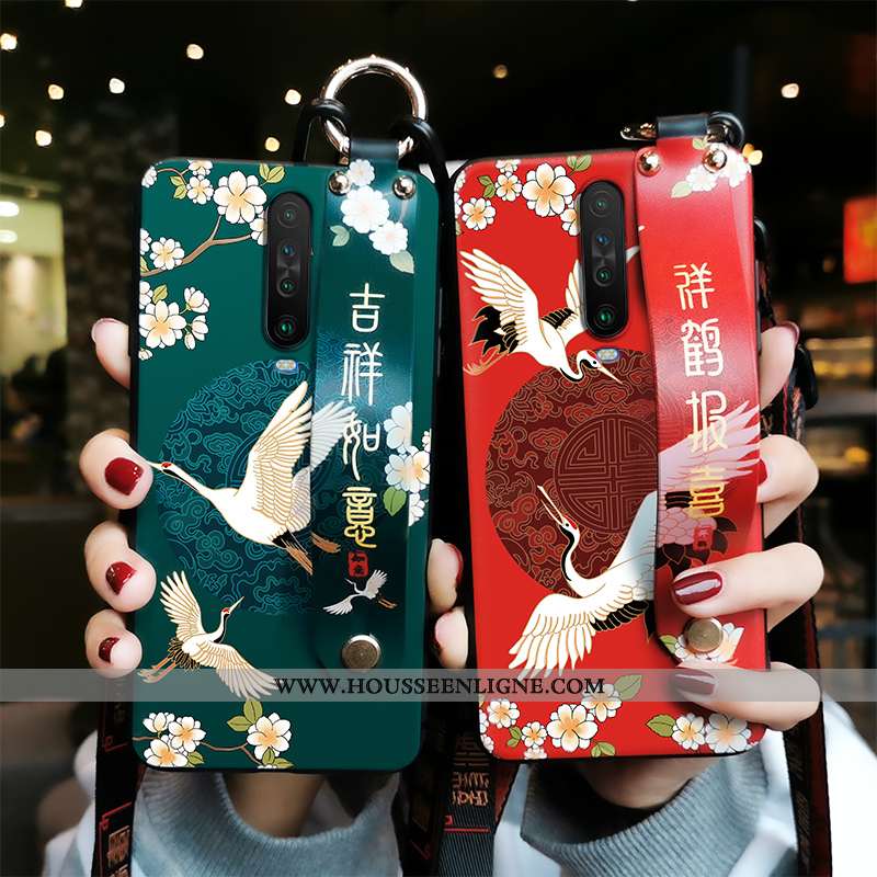 Étui Xiaomi Mi 9t Pro Fluide Doux Protection Incassable Tendance Ornements Suspendus Violet Rouge