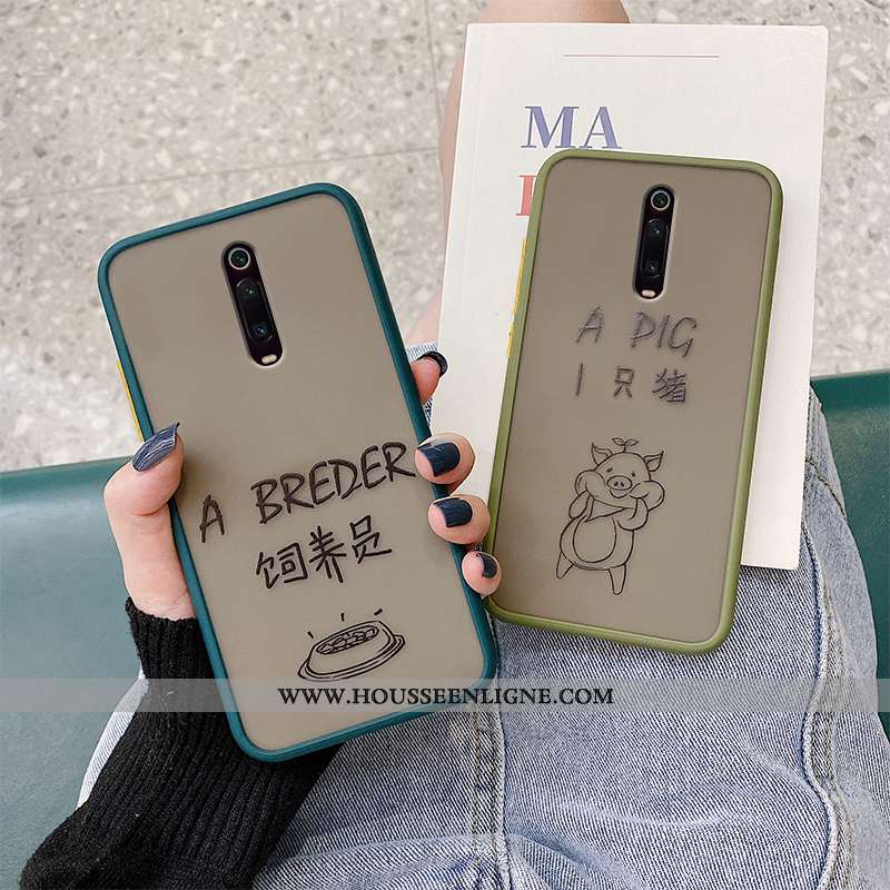 Étui Xiaomi Mi 9t Pro Fluide Doux Protection Incassable Téléphone Portable Vert Rouge Amoureux Verte