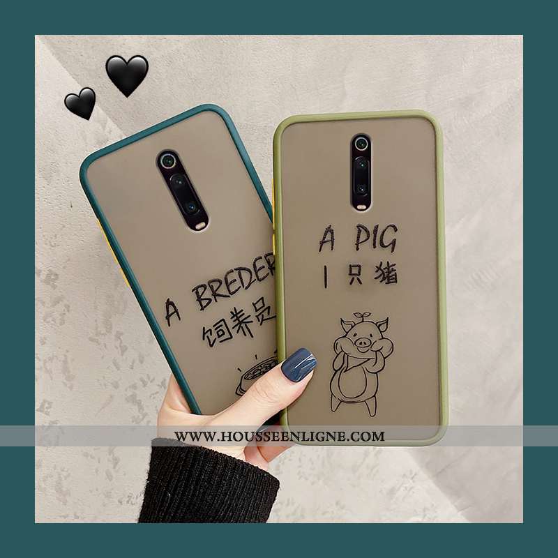 Étui Xiaomi Mi 9t Pro Fluide Doux Protection Incassable Téléphone Portable Vert Rouge Amoureux Verte