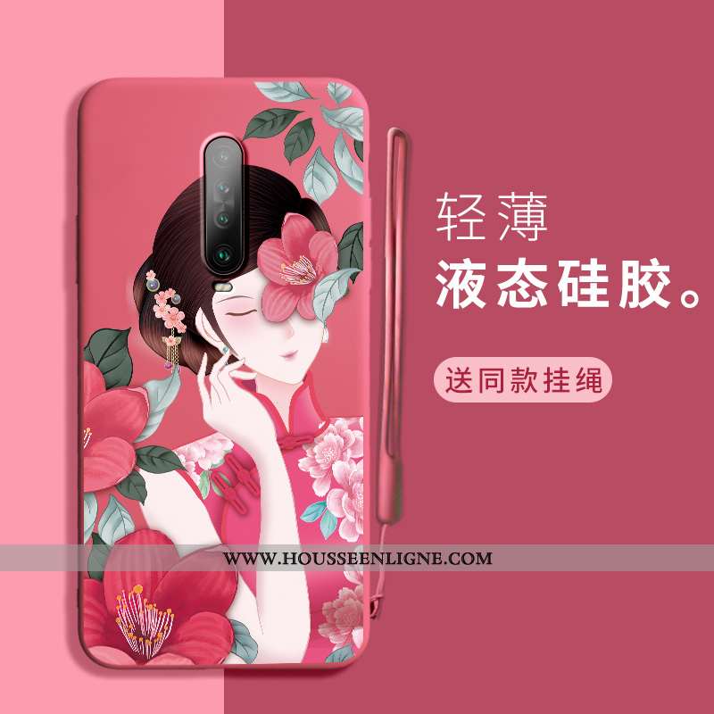 Étui Xiaomi Mi 9t Pro Fluide Doux Silicone Petit Coque Mémorial Téléphone Portable Tout Compris Roug