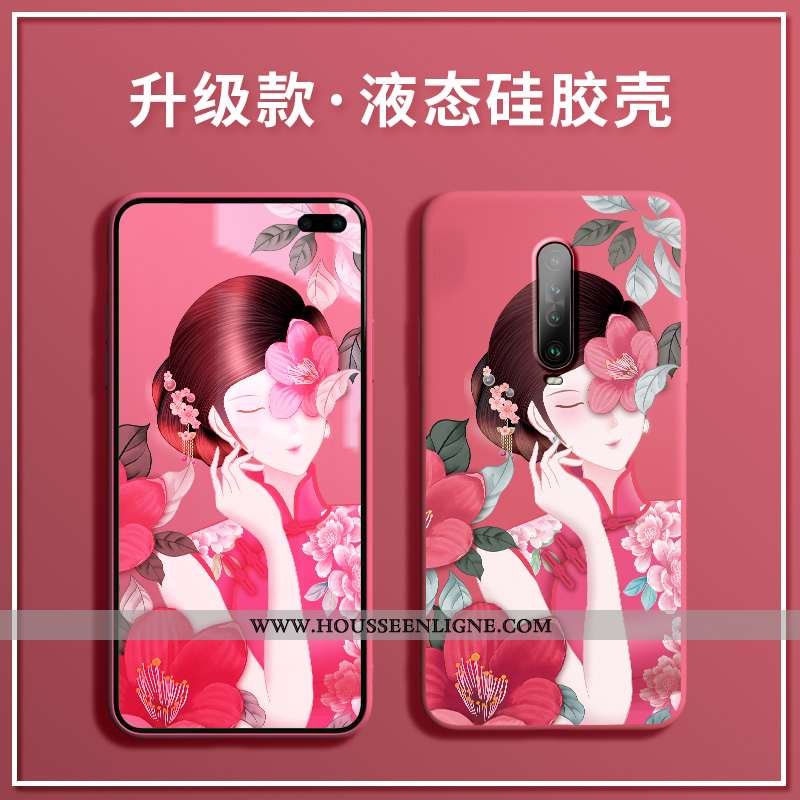Étui Xiaomi Mi 9t Pro Fluide Doux Silicone Petit Coque Mémorial Téléphone Portable Tout Compris Roug