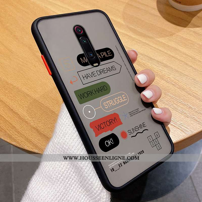 Étui Xiaomi Mi 9t Pro Légère Silicone Ultra Créatif Incassable Téléphone Portable Arc En Ciel Noir