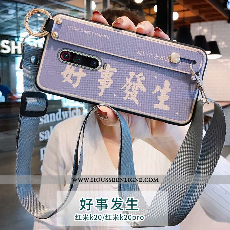 Étui Xiaomi Mi 9t Pro Ornements Suspendus Fluide Doux Petit Coque Gris Violet