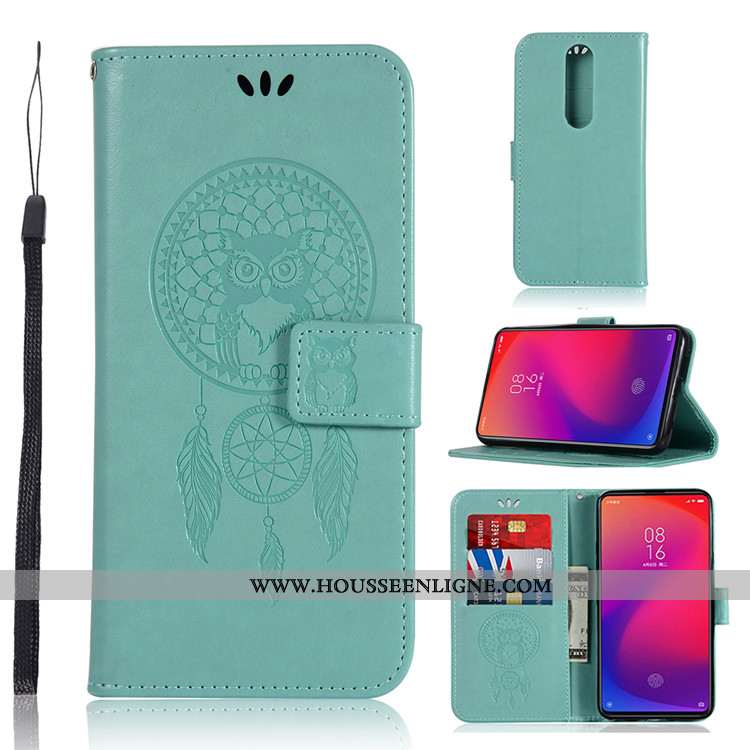 Étui Xiaomi Mi 9t Pro Personnalité Cuir Rouge Fluide Doux Coque Incassable Verte