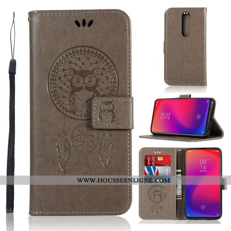Étui Xiaomi Mi 9t Pro Personnalité Cuir Rouge Fluide Doux Coque Incassable Verte