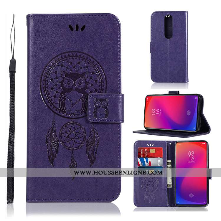 Étui Xiaomi Mi 9t Pro Personnalité Cuir Rouge Fluide Doux Coque Incassable Verte