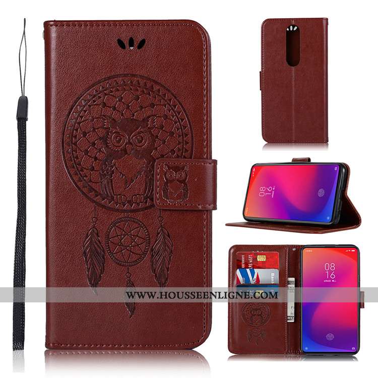 Étui Xiaomi Mi 9t Pro Personnalité Cuir Rouge Fluide Doux Coque Incassable Verte