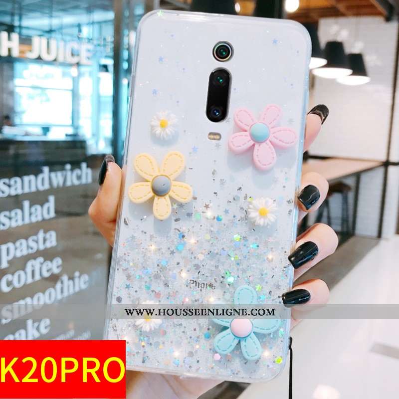 Étui Xiaomi Mi 9t Pro Protection Créatif Fleur Petit Frais Vent Blanc Blanche