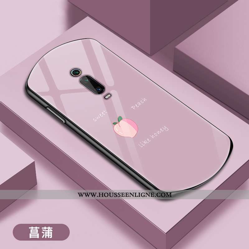 Étui Xiaomi Mi 9t Pro Verre Personnalité Incassable Téléphone Portable Protection Vert Net Rouge Ver