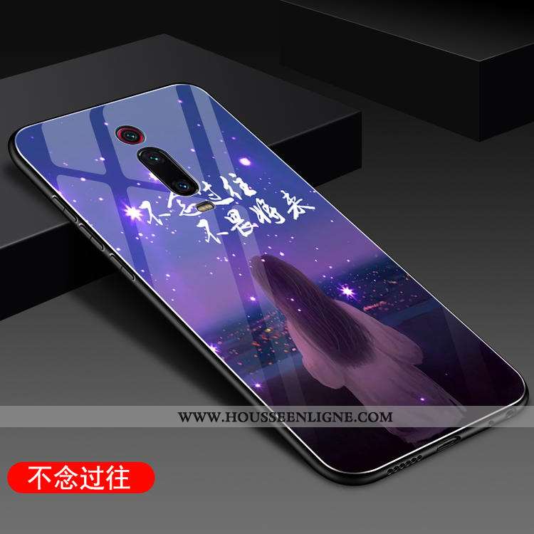 Étui Xiaomi Mi 9t Protection Verre Téléphone Portable Petit Difficile Miroir Silicone Rouge