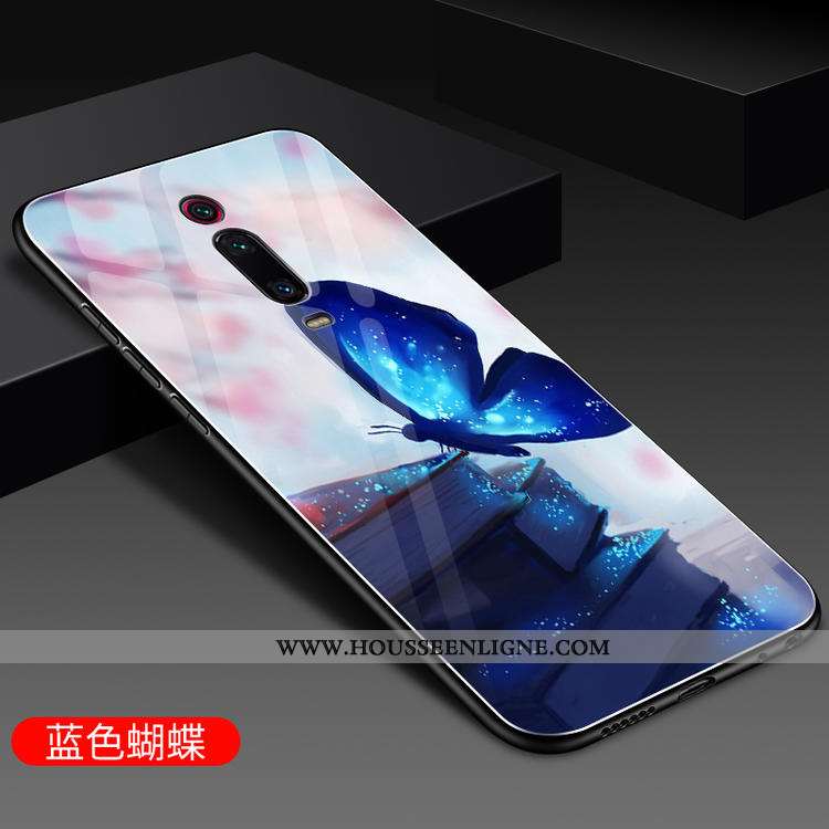 Étui Xiaomi Mi 9t Protection Verre Téléphone Portable Petit Difficile Miroir Silicone Rouge