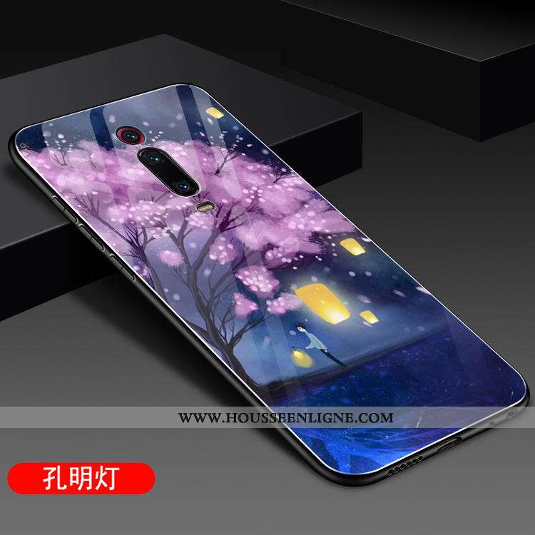 Étui Xiaomi Mi 9t Protection Verre Téléphone Portable Petit Difficile Miroir Silicone Rouge