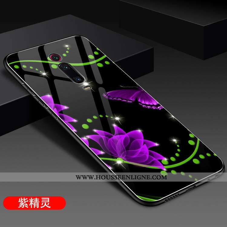 Étui Xiaomi Mi 9t Protection Verre Téléphone Portable Petit Difficile Miroir Silicone Rouge