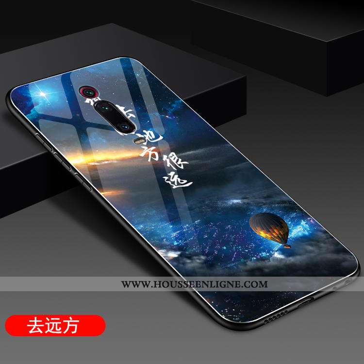 Étui Xiaomi Mi 9t Protection Verre Téléphone Portable Petit Difficile Miroir Silicone Rouge