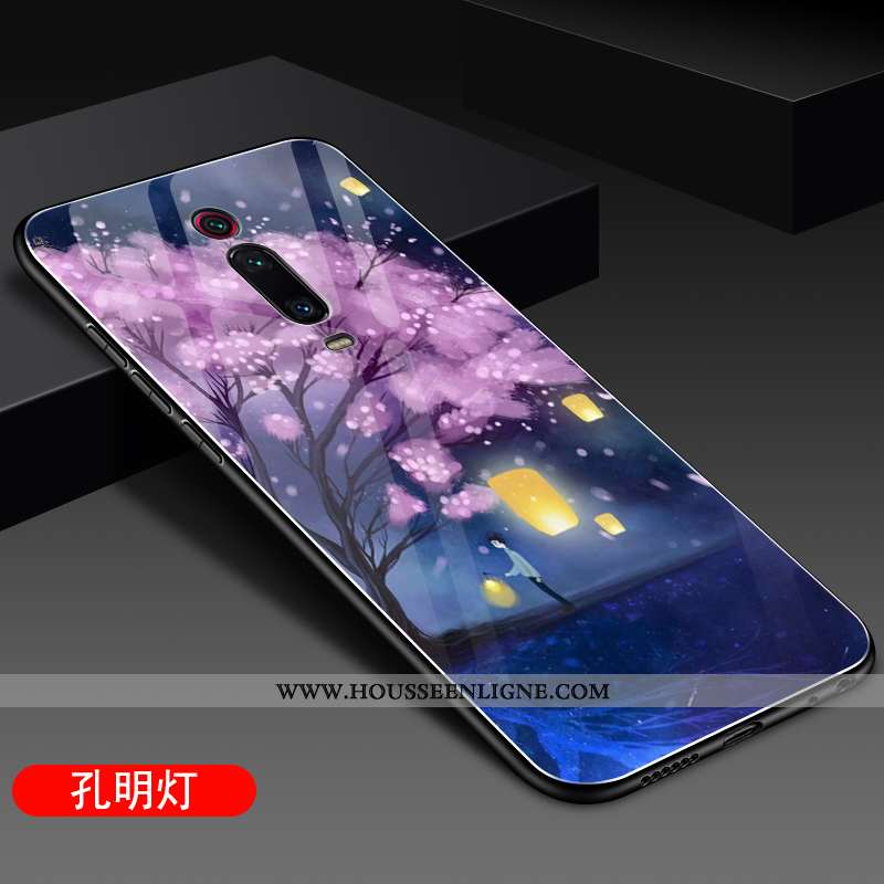 Étui Xiaomi Mi 9t Protection Verre Téléphone Portable Petit Difficile Miroir Silicone Rouge