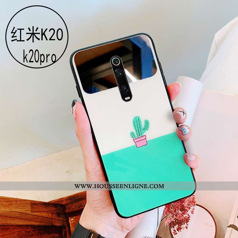 Étui Xiaomi Mi 9t Protection Verre Vert Téléphone Portable Personnalité Maquillage Coque Verte
