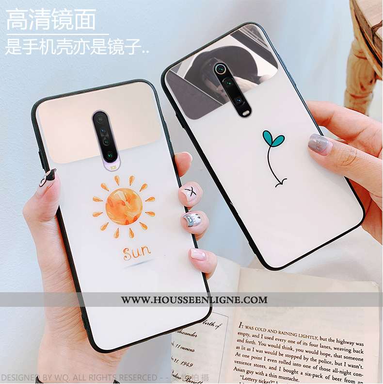 Étui Xiaomi Mi 9t Protection Verre Vert Téléphone Portable Personnalité Maquillage Coque Verte