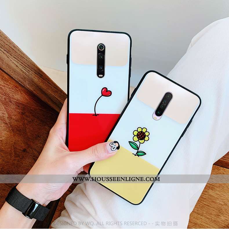 Étui Xiaomi Mi 9t Protection Verre Vert Téléphone Portable Personnalité Maquillage Coque Verte