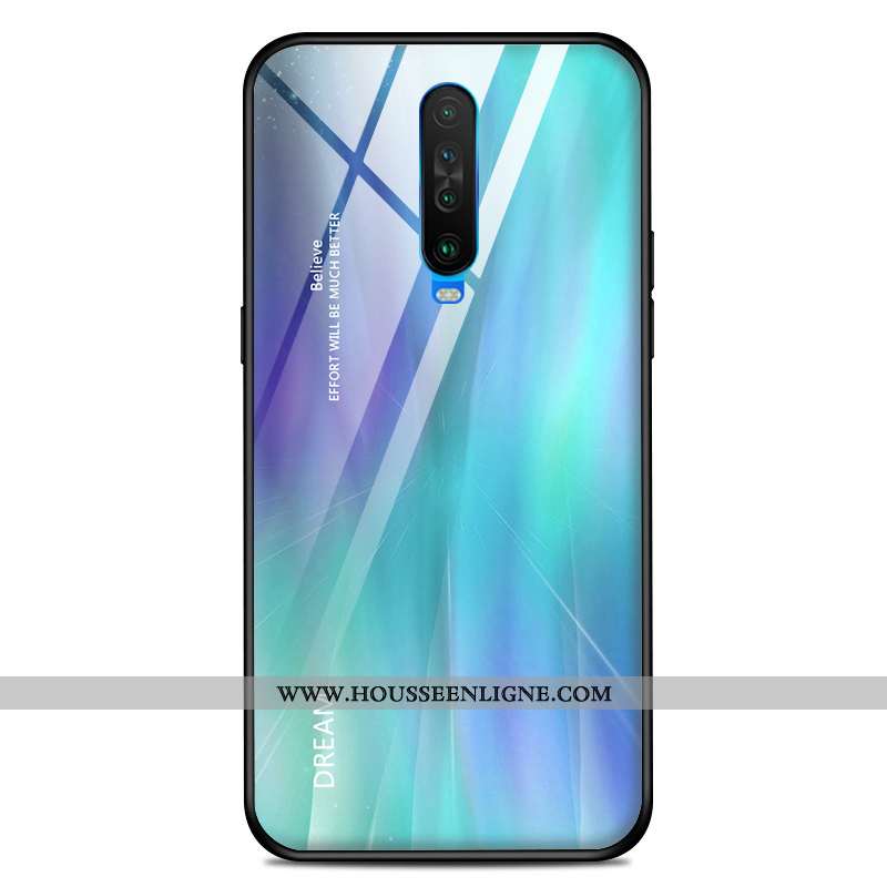 Étui Xiaomi Mi 9t Silicone Protection Bleu Amoureux Dégradé Difficile Rouge