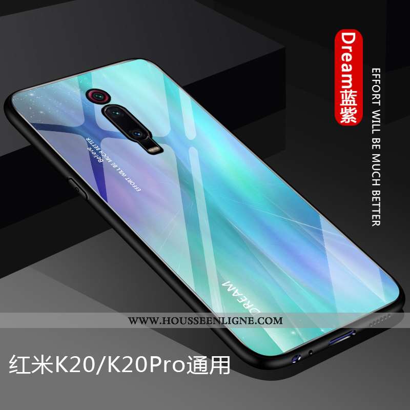 Étui Xiaomi Mi 9t Silicone Protection Bleu Amoureux Dégradé Difficile Rouge