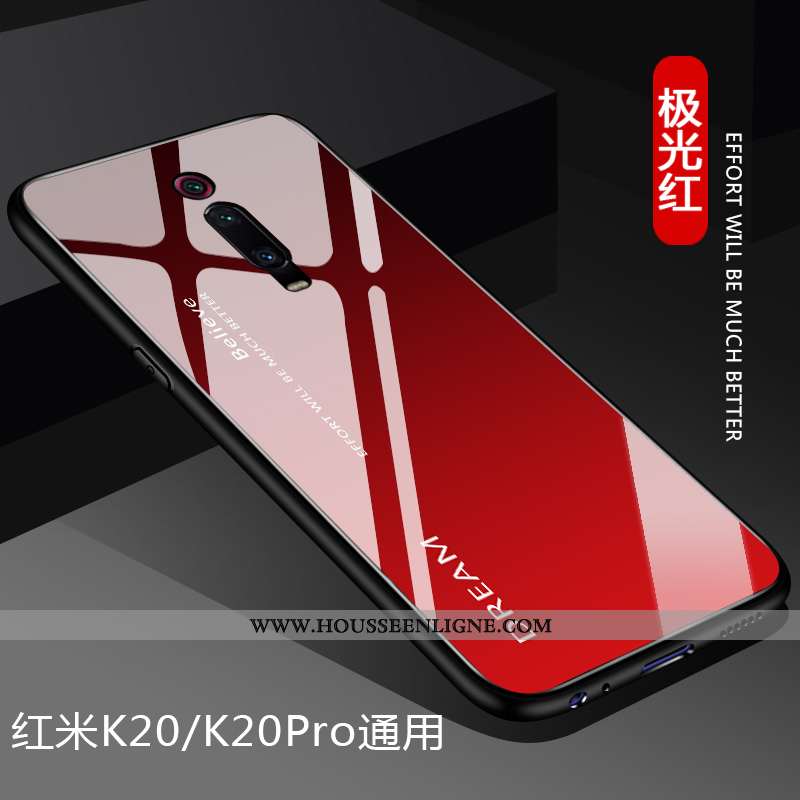 Étui Xiaomi Mi 9t Silicone Protection Bleu Amoureux Dégradé Difficile Rouge