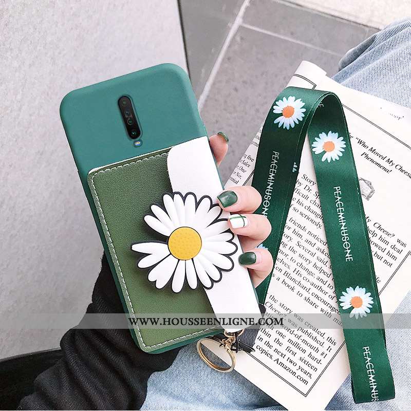 Étui Xiaomi Mi 9t Tendance Silicone Tout Compris Portefeuille Rouge Petite Marguerite Petit Jaune