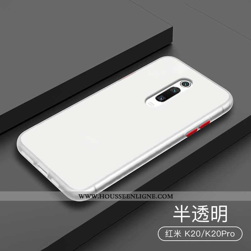 Étui Xiaomi Mi 9t Transparent Délavé En Daim Silicone Incassable Petit Protection Bleu Foncé