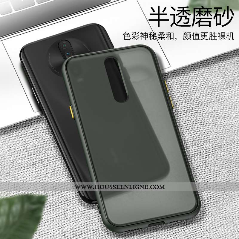 Étui Xiaomi Mi 9t Transparent Délavé En Daim Silicone Incassable Petit Protection Bleu Foncé