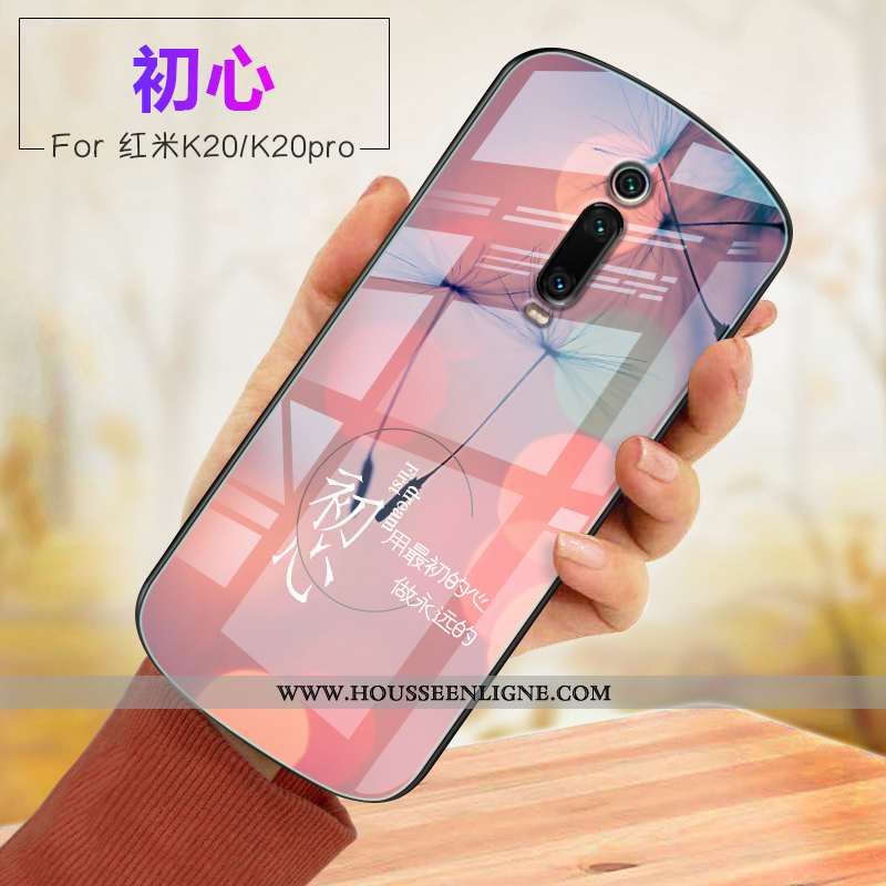 Étui Xiaomi Mi 9t Verre Fluide Doux Violet Rouge Incassable Coque